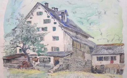 Dessin du Landvogthaus, 1915